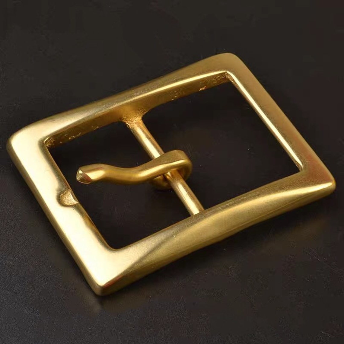 Solid Brass Square Belt Buckle Fits 1 1/2 3637mm Belt Etsy