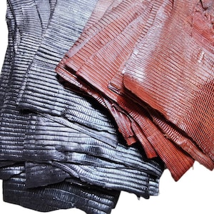 black brown mini size genuine lizard skin Leather piece