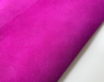 Pieza de cuero de piel de cabra de gamuza morada, piel entera genuina, tamaño pequeño