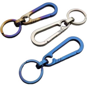 Leichtgewicht Titan Karabiner Schlüsselanhänger Schlüsselring Brieftasche Geldbörse Verschluss