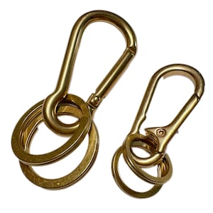 Massivem Messing im einfachen Stil Schlüsselring Gürtelauslöserclip Paare