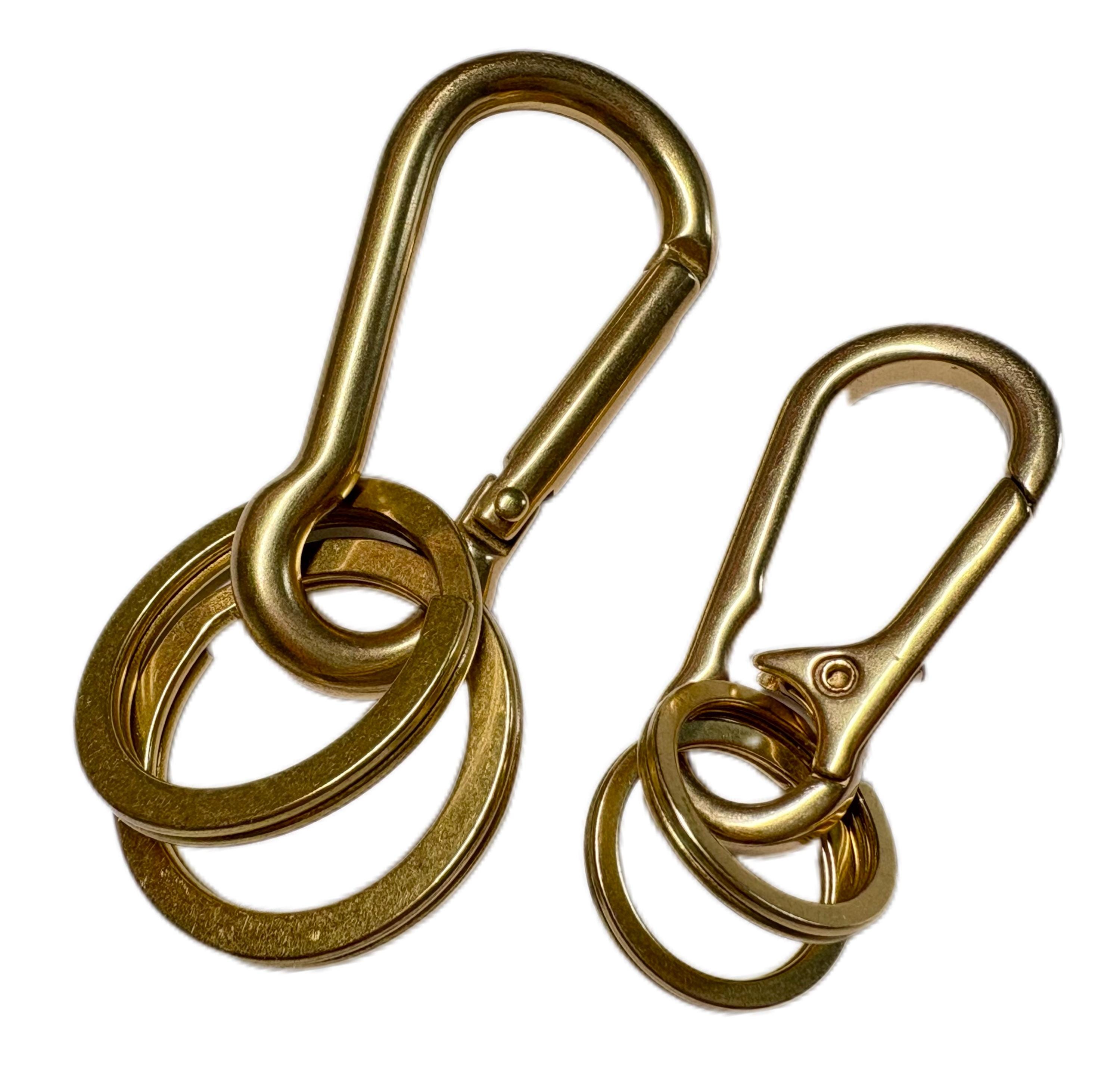 Solid Brass Simple Style Key Ring Belt Trigger Clip Couples
