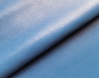 weiches blaues Schaffell-Lederstück, echtes ganzes Fell