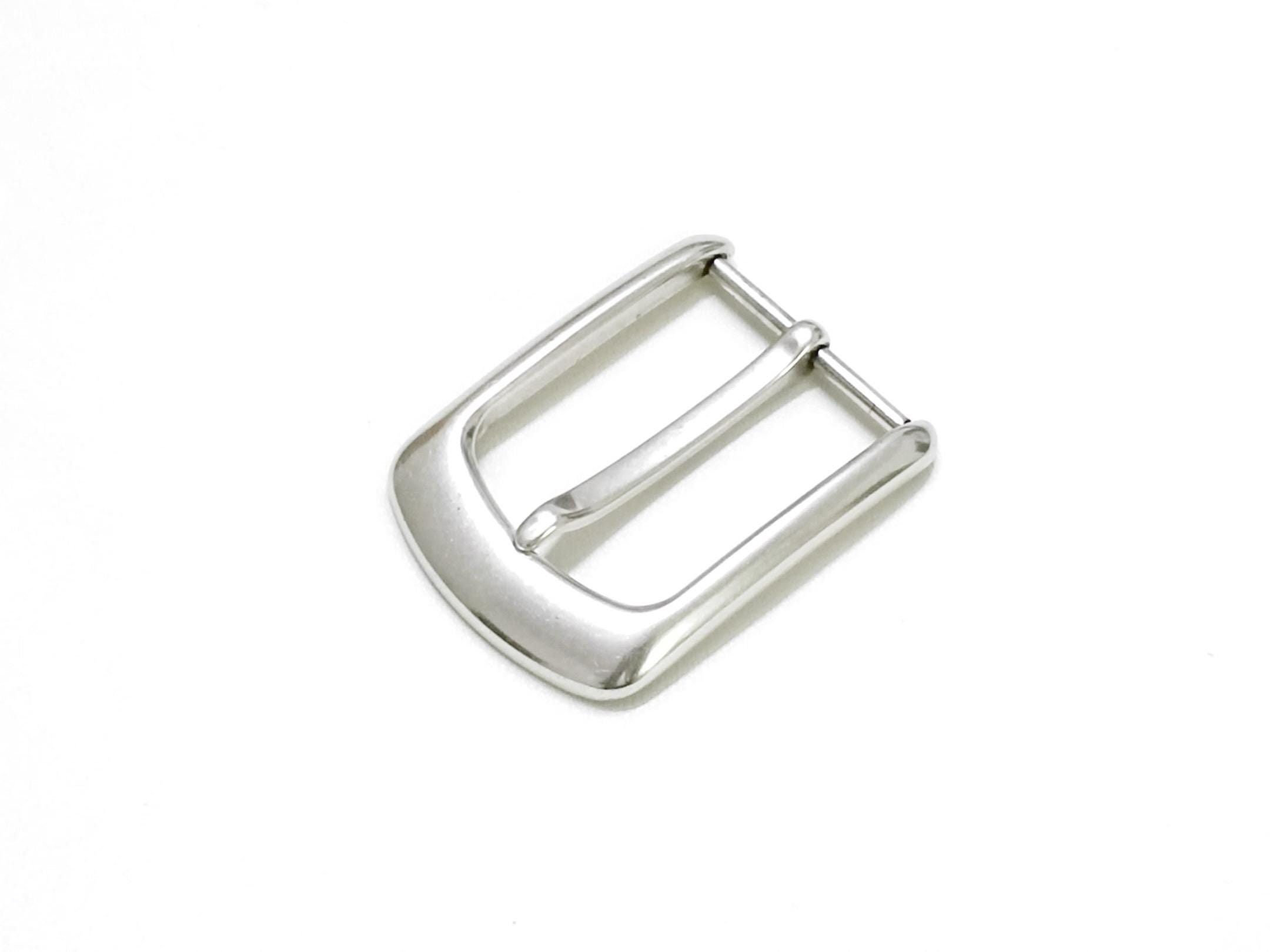 Single Loop Buckle Solid Brass Coating Silver Belt Buckle Loops Tips Set 4pcs 30mm Fits 1 ...