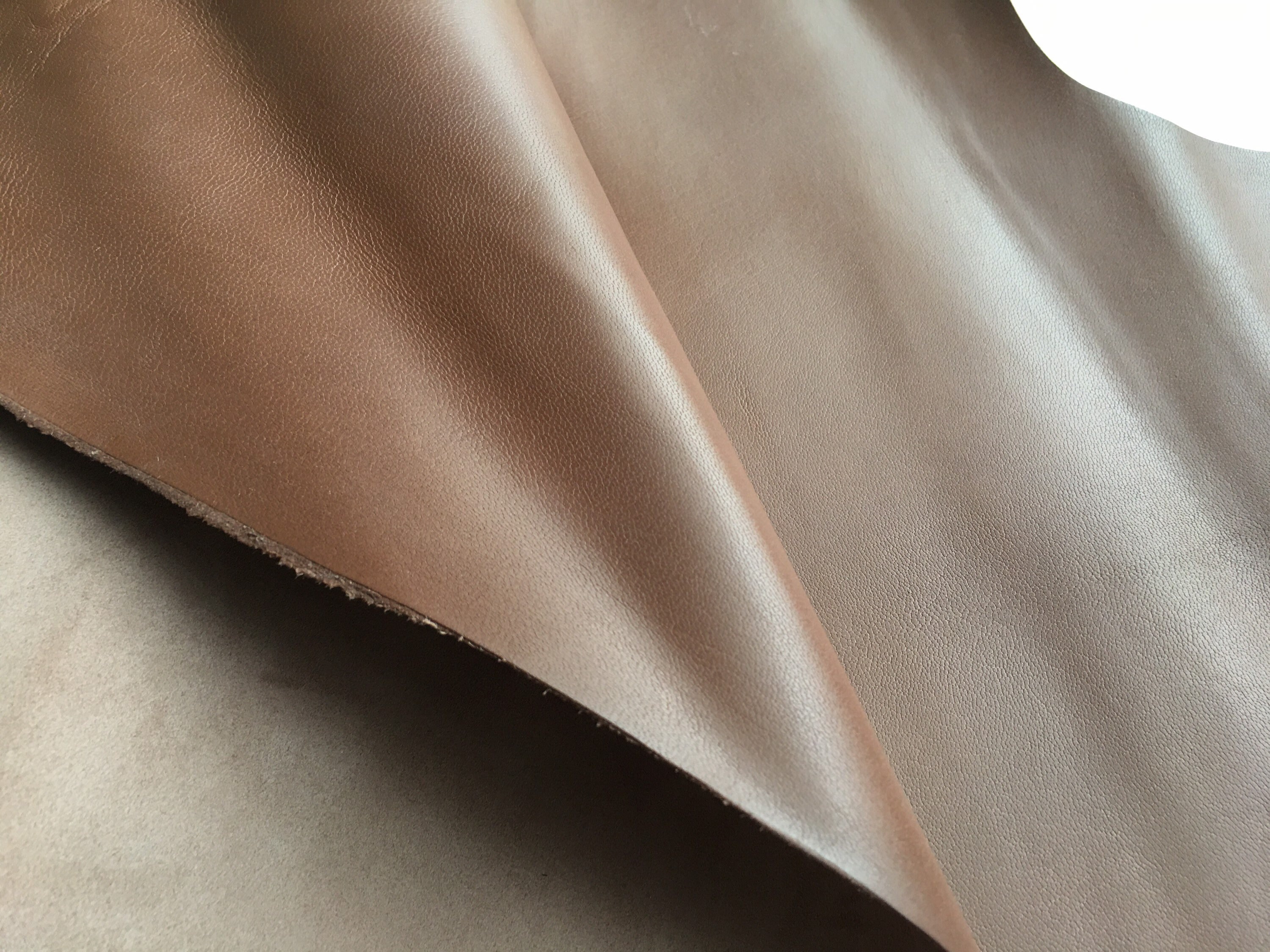 Chocolate Brown Goatskin Leather piece Genuine Leather Etsy