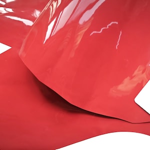patent leather watermelon red real Goat skin Leather piece Whole hide