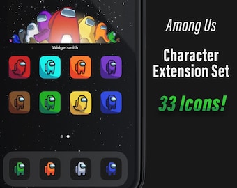 Among Us Character iOS 26 App Icons: Extension Pack (33 Icons)
