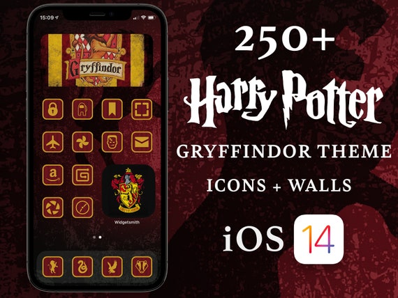 pix Potter Aesthetic Gryffindor App Icons harry potter gryffindor icon theme set ios 14 homescreen widgets asthetische iphone ios14 icon pack 250 icons enthalten
