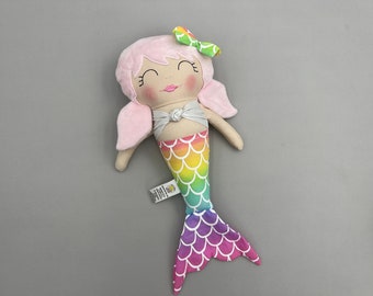 Cute mermaid doll for big sister, mermaid gifts for little girls, baby doll for girls, Mermaid gift for baby girl, 1st Birthday gift for