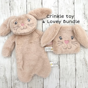 Personalized baby lovey, Bunny Lovey with name, 1st birthday gift for niece, New baby gift, Baby security animal, Cuddle Bunny, newborn gift