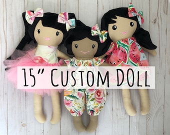 personalized baby doll for girls, custom dress up doll for toddler girls, pretend play gift, my first doll for baby girls, social emotional