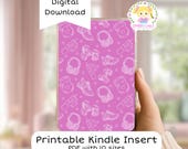 Workout girly Kindle Insert Pink, Fitness Printable Kindle Inserts, Kindle Insert for girls, exercise kindle insert, Hand Drawn case insert