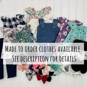 Add ON- Additional Clothes, Personalized doll, handmade Doll Clothes, custom doll, Birthday gift girl, granddaughter gift from grandma