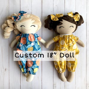 Dress up Doll, Handmade Doll, Personalized Rag Doll, Fabric Doll, handmade cloth doll, flower girl gift, girls birthday gift, cloth doll