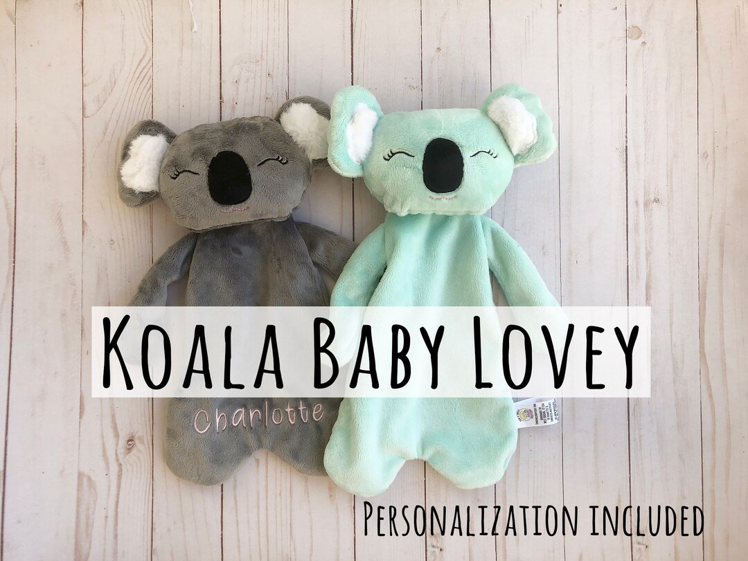 Personalized Koala Lovey for Baby Boy, Australian Baby Shower Gifts