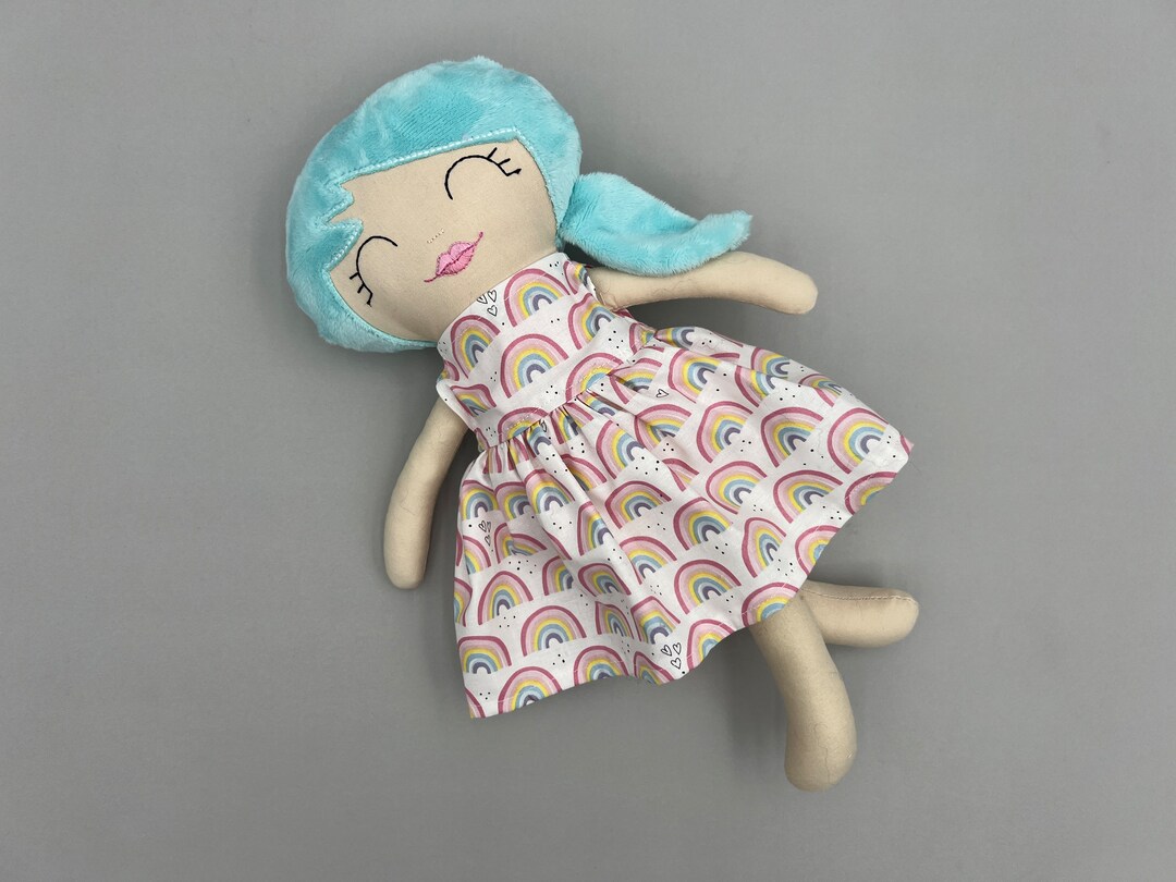 Cute Baby Doll for 1 Year Old Girl, Handmade Rag Doll for Toddlers, 1st