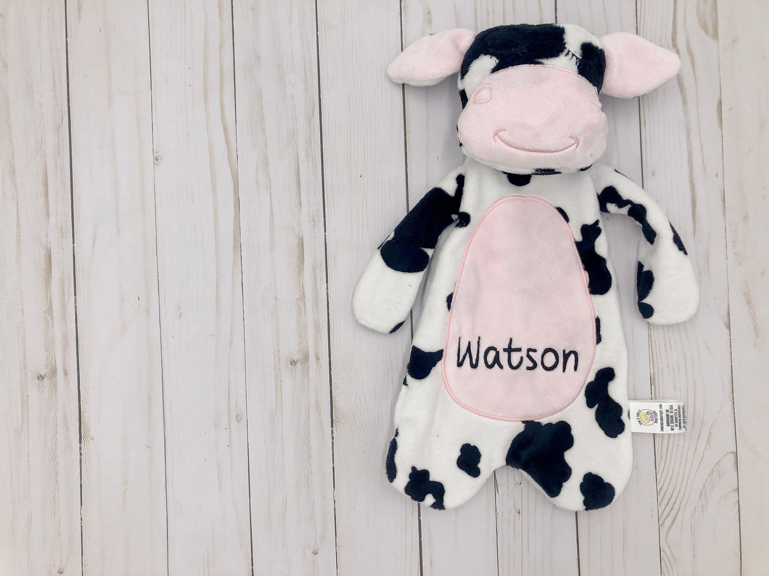 Cow lovey Personalized baby lovey Baby shower gift 1st Etsy