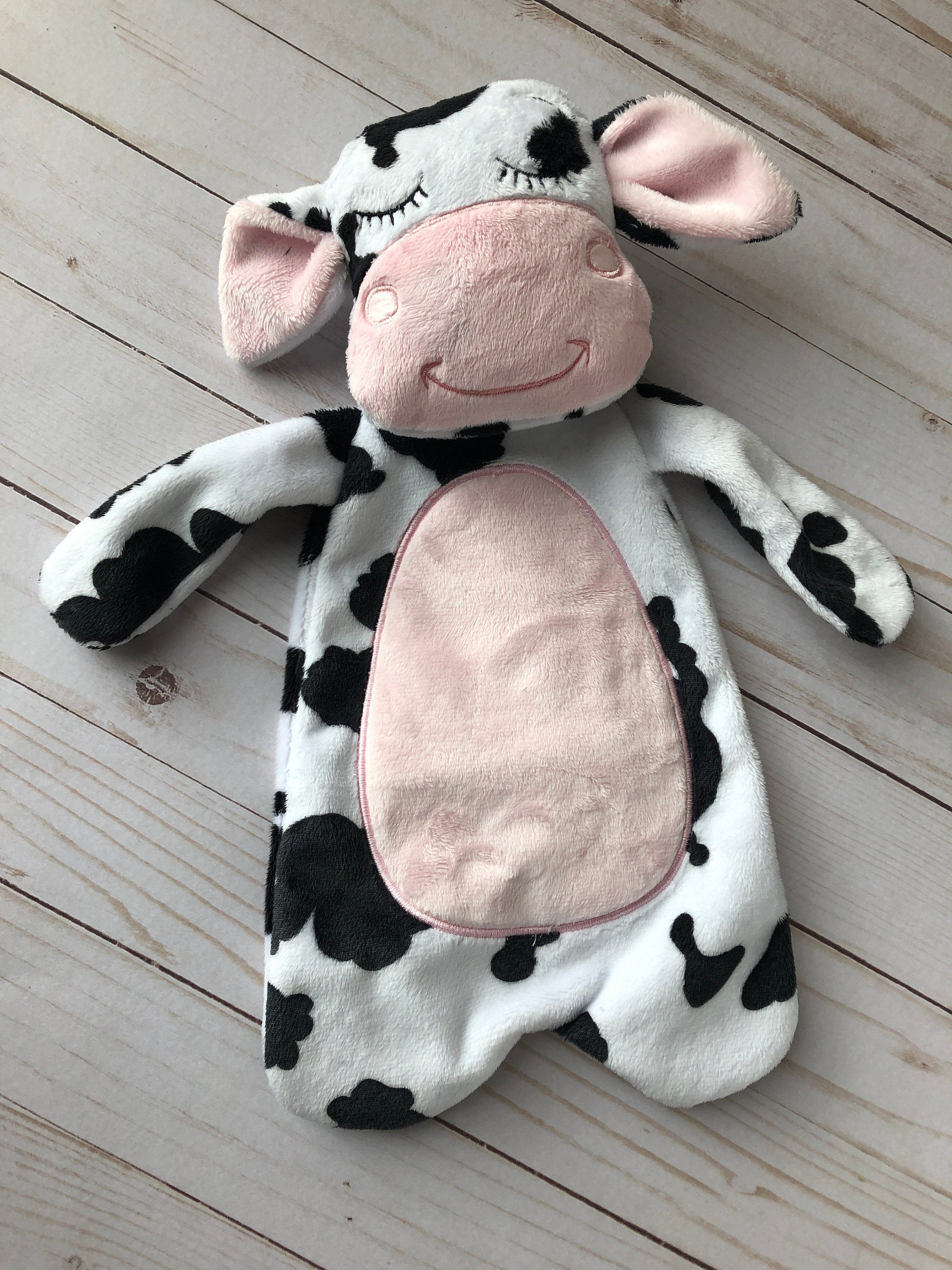 Personalized Baby Lovey Cow Lovey Baby Shower Gift 1st Etsy Ireland