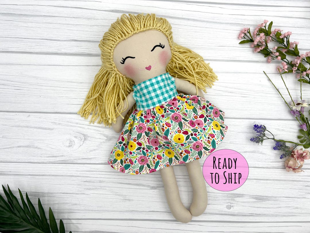 Rag Doll Handmade, Handmade Doll for Little Girl, Modern Rag Doll for ...
