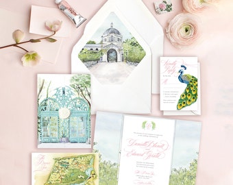 Luxury Watercolor Invitation Suites! Customized for your Wedding, Bridal Shower, Birthday Party or Corporate Event. Hand Painted with care!