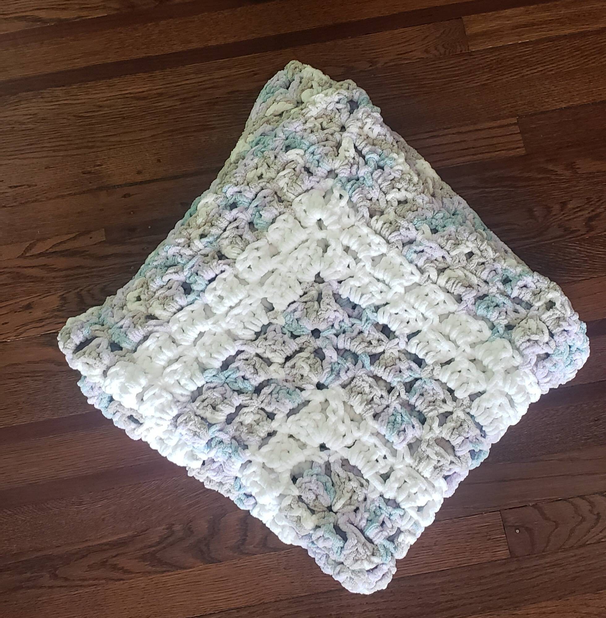 Crochet Baby Blanket Chenille Baby Blanket Chunky Baby Etsy Ireland