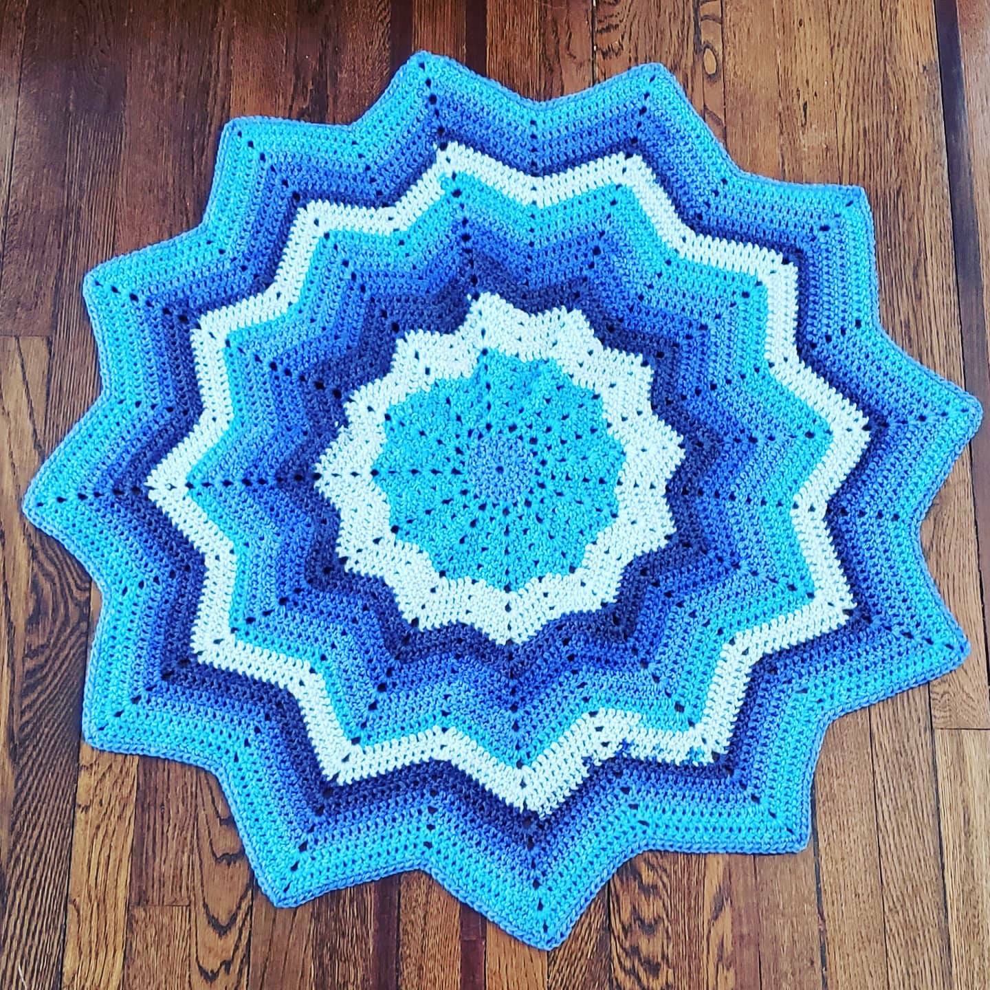 Crochet Baby Blanket Starburst Baby Blanket Crocheted Baby Etsy