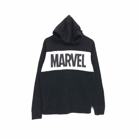 Rare!! Vintage Marvel Hoodie Sweatshirt Biglogo Sp