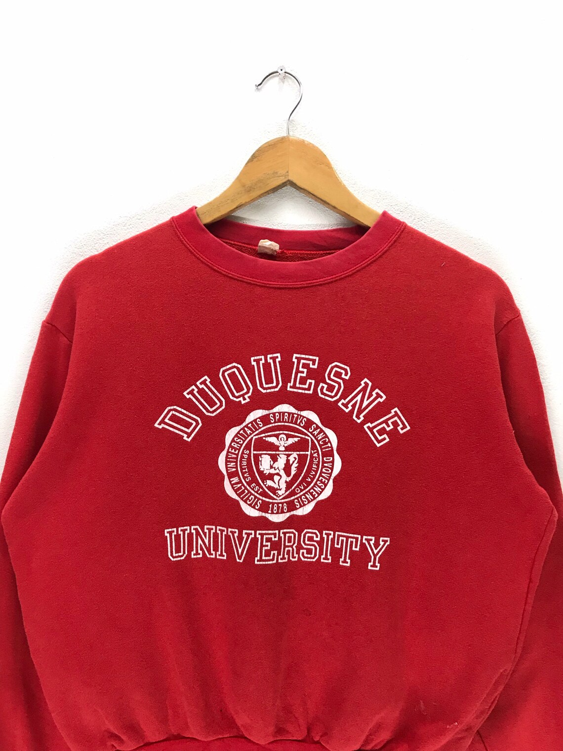 Vintage DUQUESNE University Sweatshirt Crewneck Big Logo Etsy