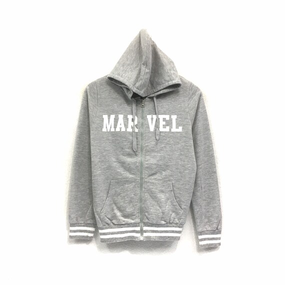 Rare!! Vintage MARVEL Hoodie Sweatshirt Biglogo Sp