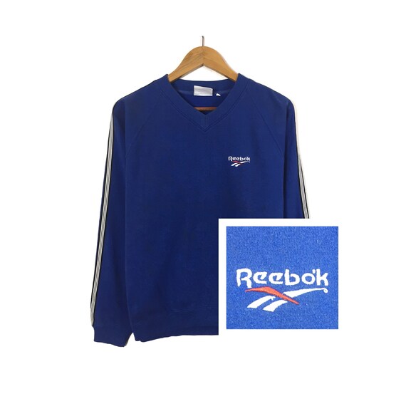 Rare!!! Vintage REEBOK Sweatshirt Embroidery Logo