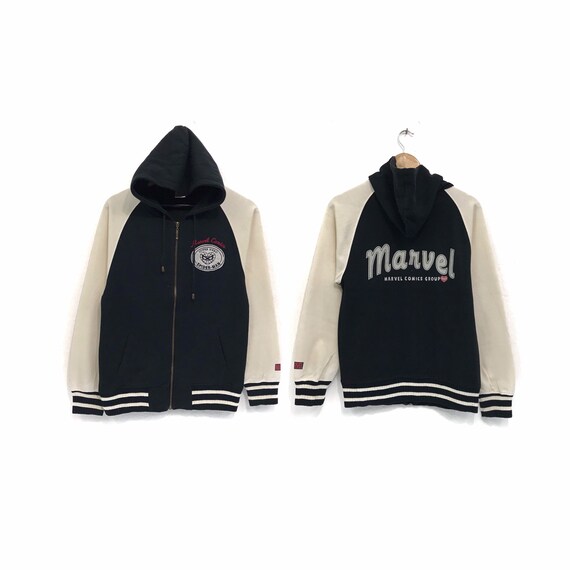 Rare!! Vintage Marvel Hoodie Sweatshirt Embroidery