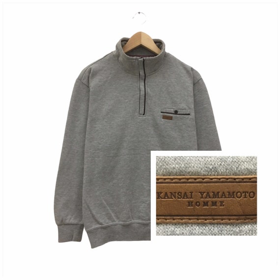 RARE!!! Vintage Kansai Yamamoto HalfZip Sweatshirt