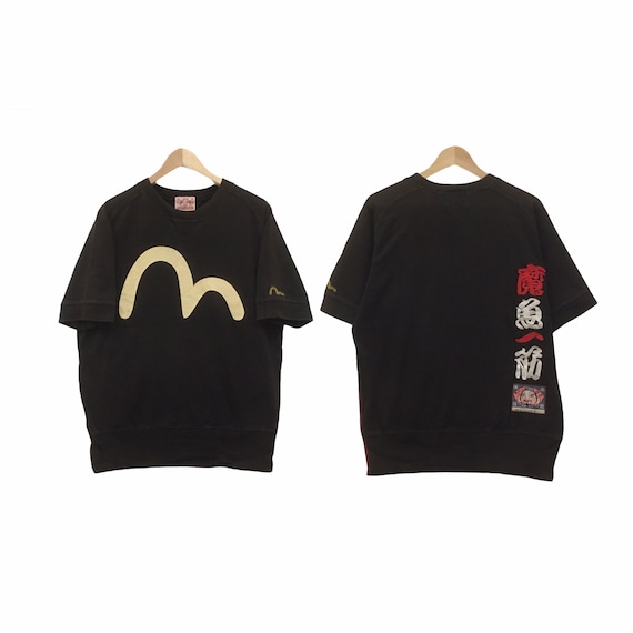 RARE!!! Vintage EVISU Sweatshirt Crewneck Biglogo