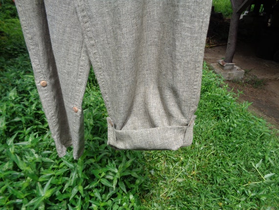 FLAX L Dusty Tweed Tabbed Trousers from 2001 Temp… - image 7