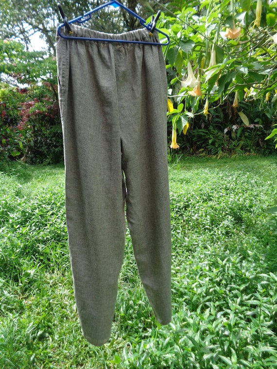 FLAX L Dusty Tweed Tabbed Trousers from 2001 Temp… - image 6