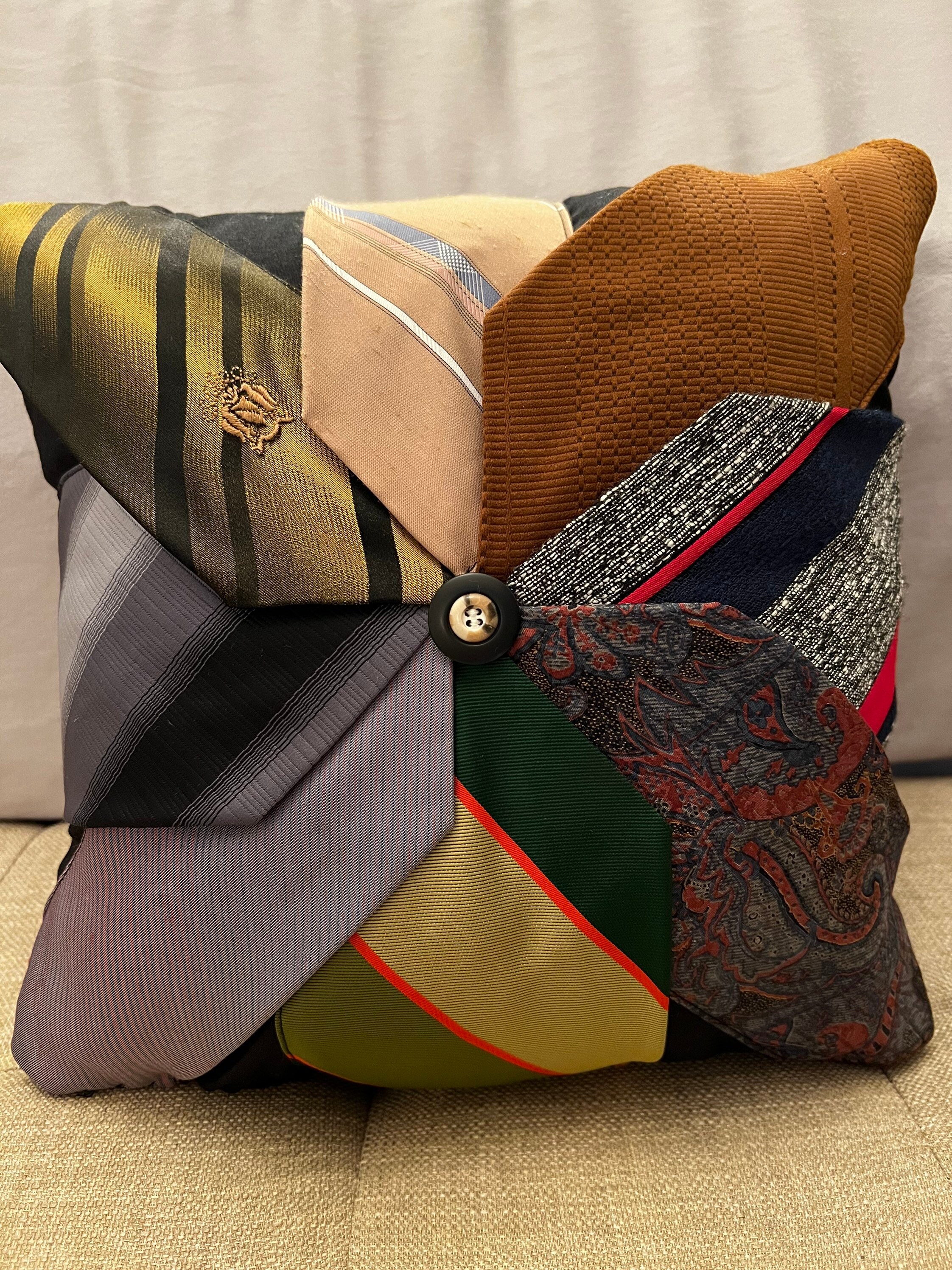Pillows with ties sale