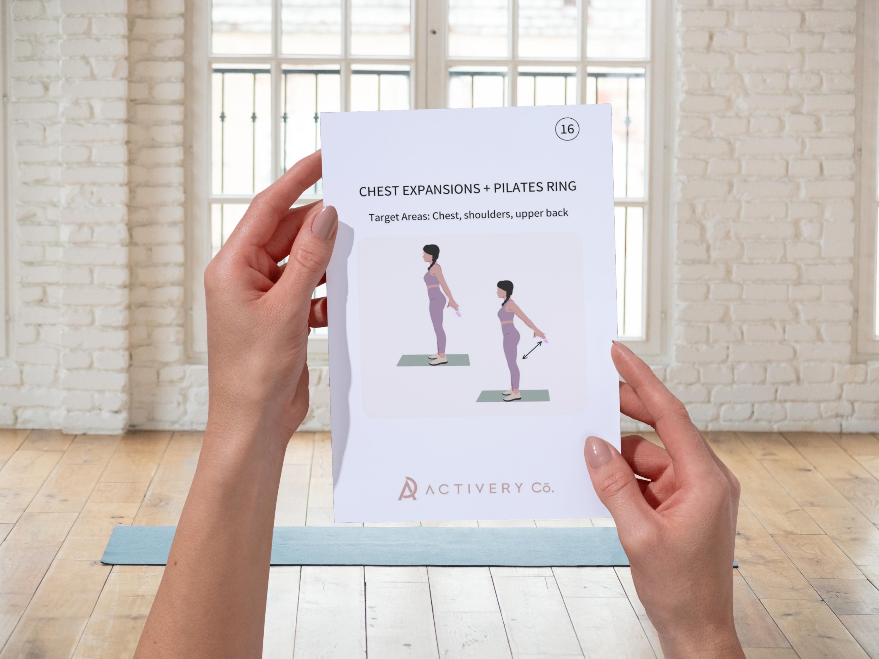 Pilates Ring Exercise Cards: 25 Illustrated Workouts (digital Download