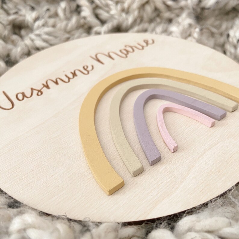 Rainbow Baby Name Plaque Rainbow Baby Name Sign Rainbow Etsy