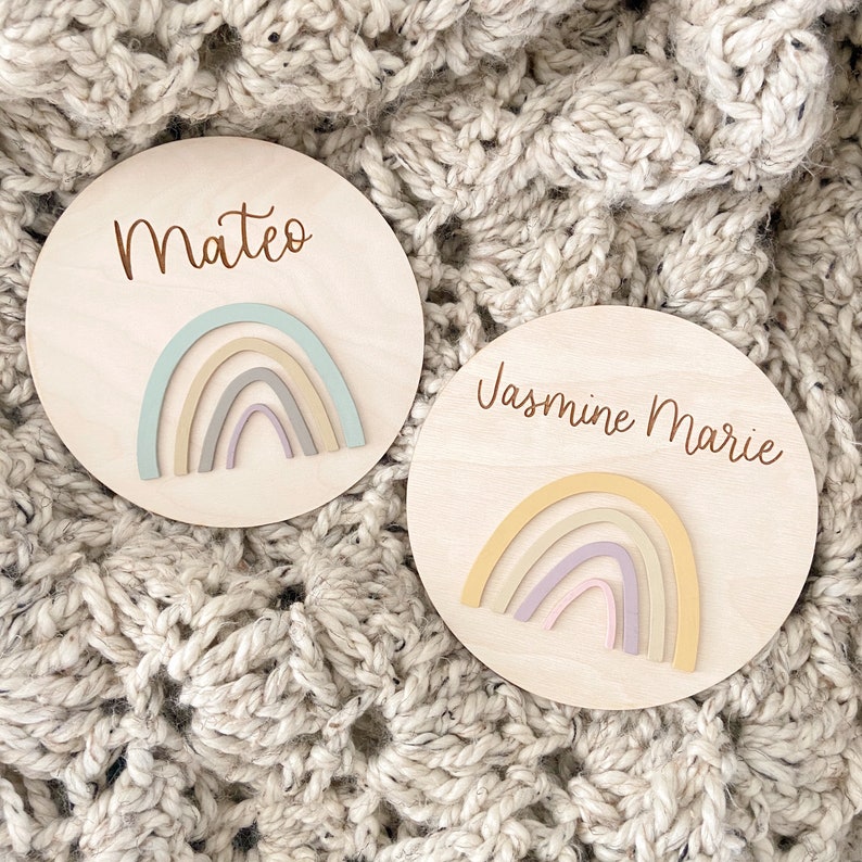 Rainbow Baby Name Plaque Rainbow Baby Name Sign Rainbow Etsy