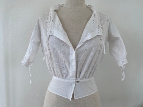 Victorian Corset Cover Edwardian Camisole White Cotton | Etsy
