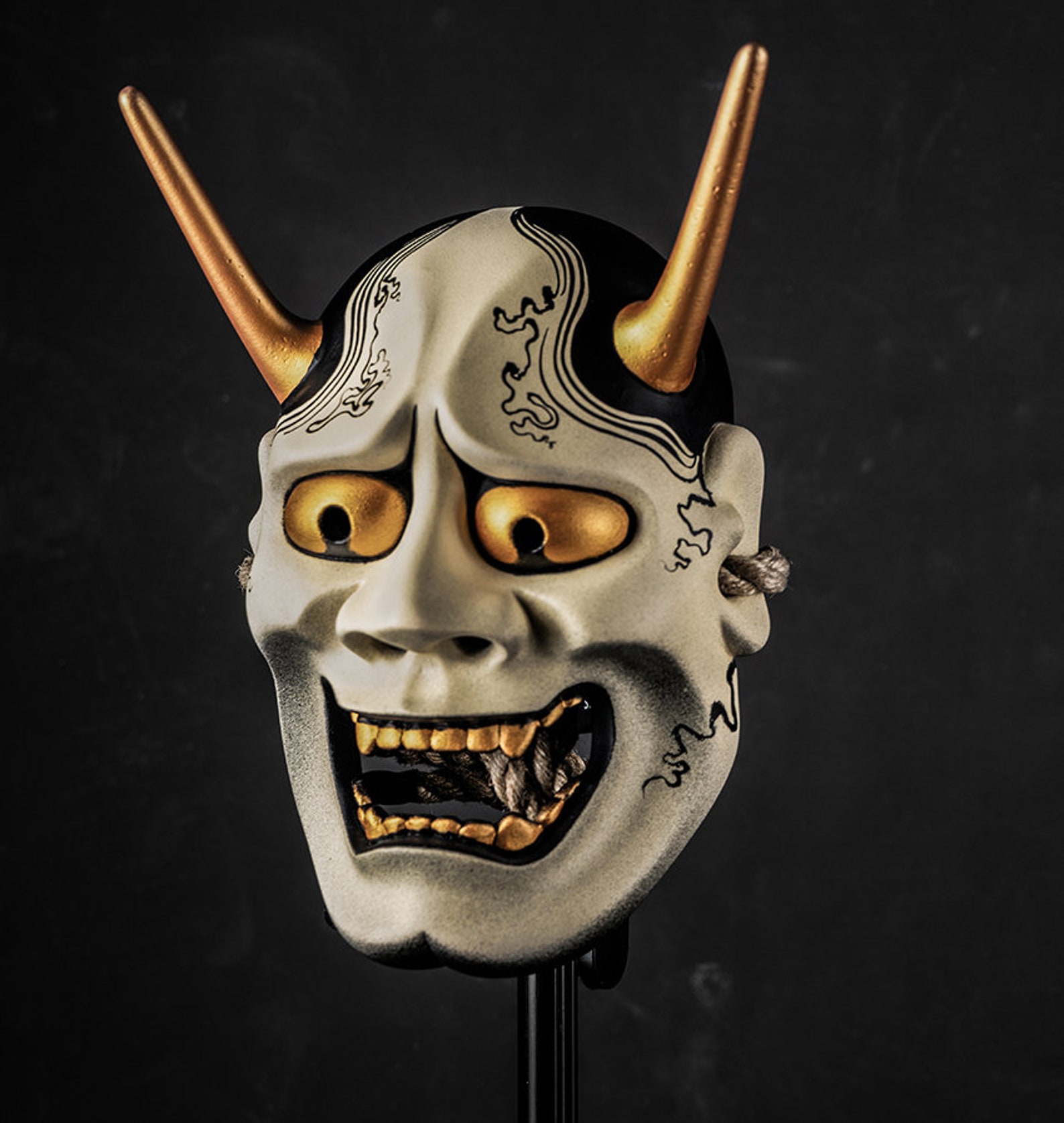 Japanese Traditional plaster Noh Mask Collection handmade Etsy