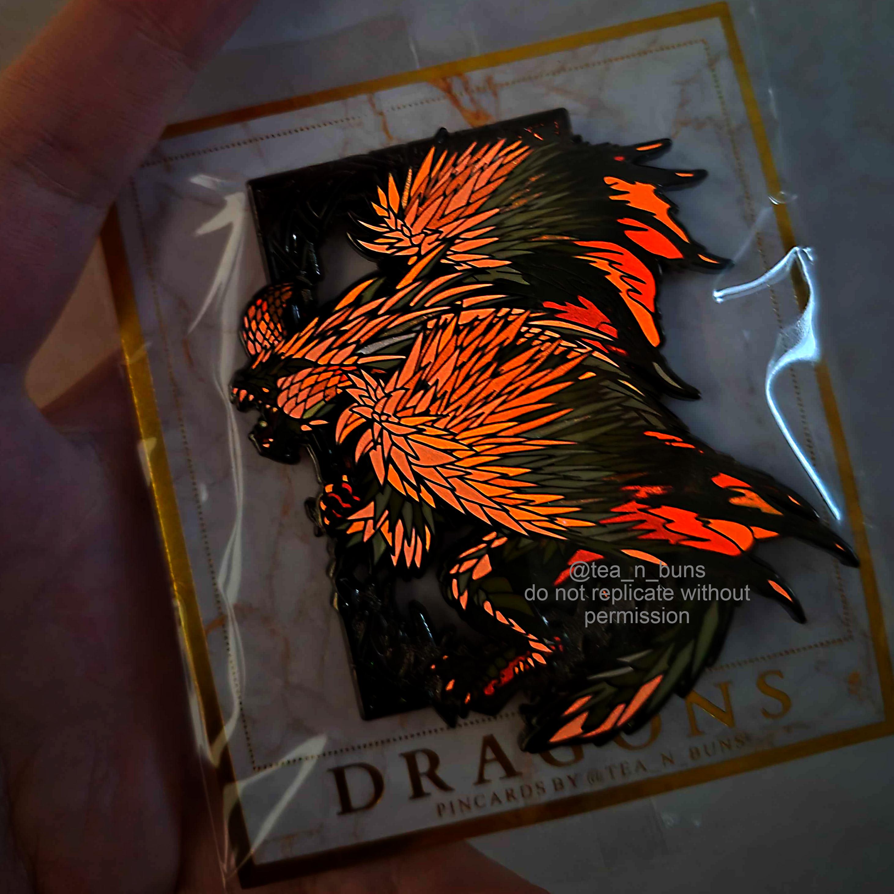 ドラゴン - ピンカードコレクション - 貪欲なドラゴン - Etsy 日本