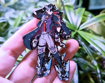 Genshin impact Dansleif Ayaka Wriothesley stained glass enamel pin