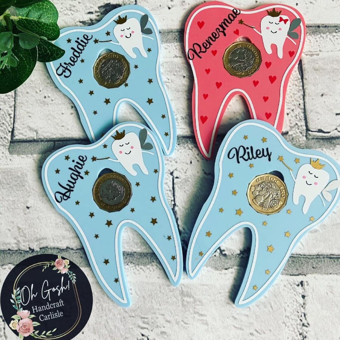 Personalised Tooth coin Holder /Tooth Fairy Coin Holder Etsy