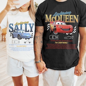 Vintage Cars Matching Shirt, Lightning Mcqueen and Sally Couple T-shirt, Limited McQueen T-Shirt, Disney Couple Shirt, Disney Shirt Gifts