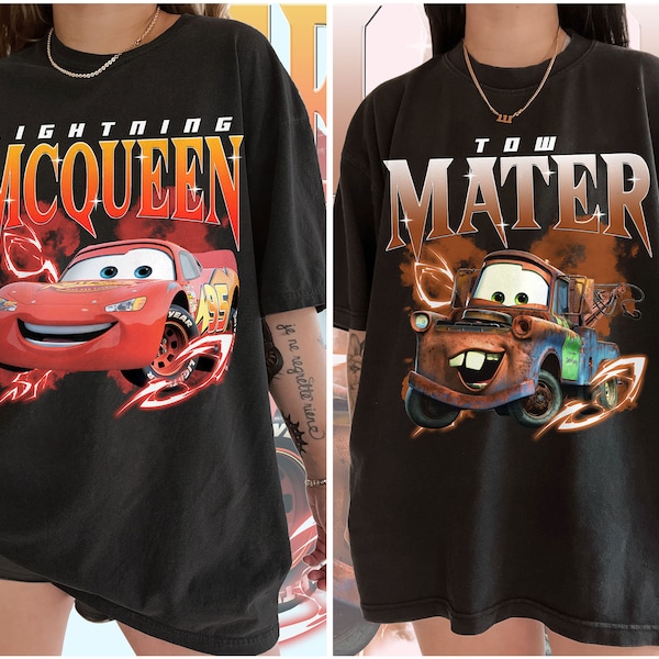 Lightning McQueen And Tow Mater Vintage Shirt, Couple Cars Shirts, Piston Cup Shirt, Pixar Cars Shirt, Disneyland Shirt, Cars Land Shirt
