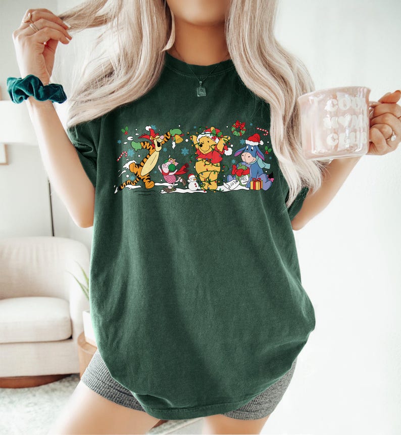 Retro Winnie the Pooh Christmas Shirts, Cute Pooh Christmas Shirt