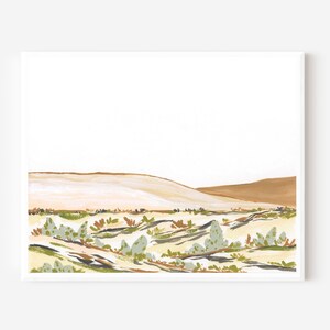 Desert Art Print, Pink Desert Painting , Blush Desert Painting, Desert Fine Art Print, Desert Decor, Desert Landscape Watercolor Art