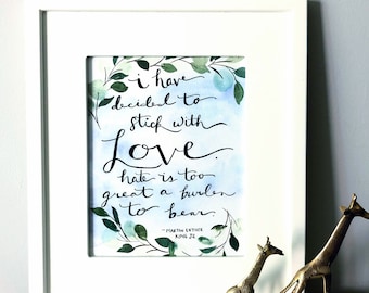 Martin Luther King Jr. Quote Watercolor Art Print; Social Justice Artwork