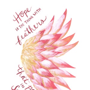 Emily Dickinson Hope Art Print, Emily Dickinson Poem Wall Art, Inspirational Quote Print, Inspirational Poem Wall Art, Poetry Print